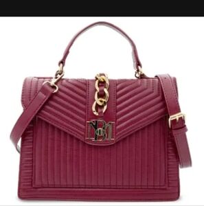 Burgundy Badgley Mischka Quilted Crossbody